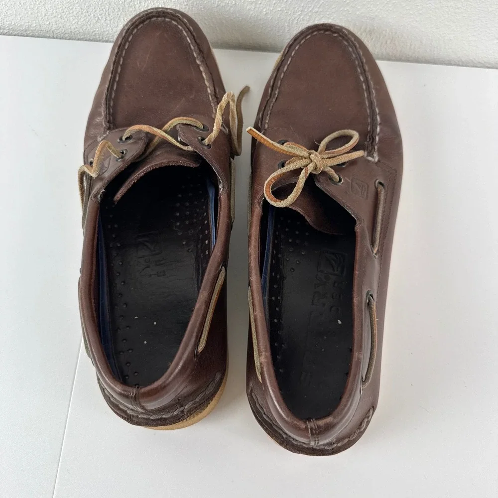 Sperry Top-Sider Mens Authentic Original Boat Shoes Brown Leather 0195115 9.5M